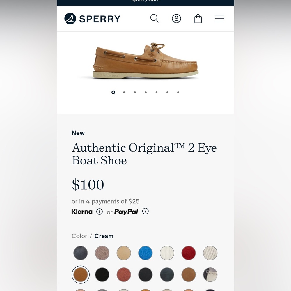 Sperry Men's Tan Boat Shoe